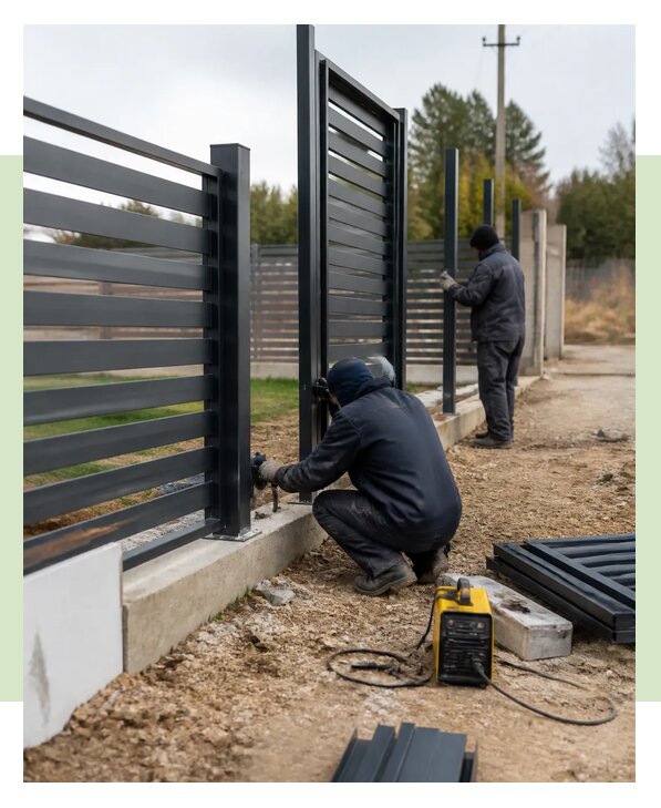 Изготовление заборов под ключ с монтажом и установкой в Калуге